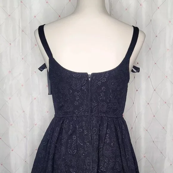 Trixxi Black Floral Whimsigoth Fairy Goth Glam Grunge Babydoll Dress Medium NWT